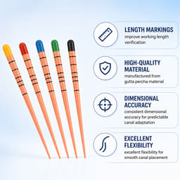 Sure Endo Gutta Percha Length Marked - 6% (Pack of 60) - 5