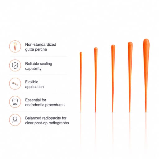 Sure Endo Gutta Percha Non Standardized (Pack of 100)
