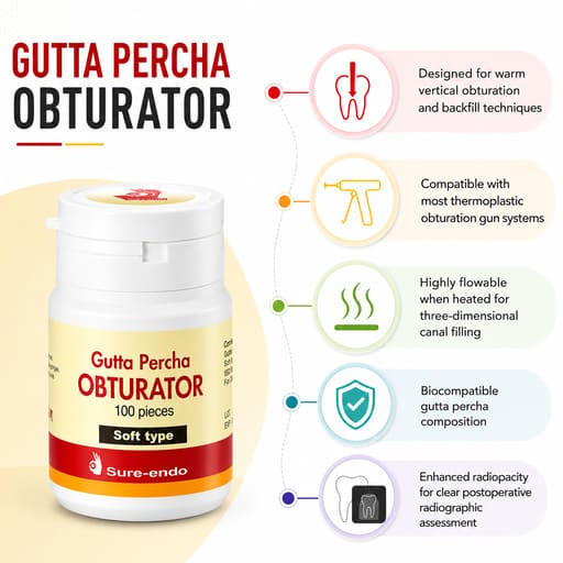 Sure Endo Gutta Percha Obturator Bars (Pack of 100)