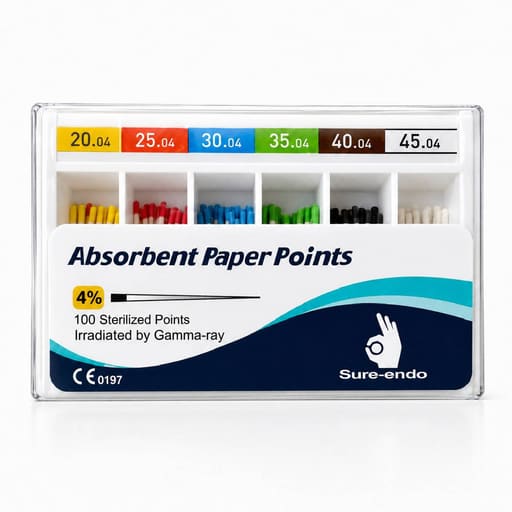 Sure Endo Paper Points - 4% (Pack of 180)