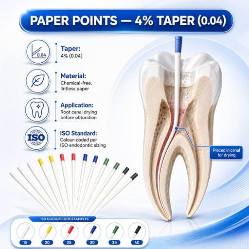 Sure Endo Paper Points - 4% (Pack of 180)