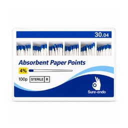 Sure Endo Paper Points - 4% (Pack of 100) - 5