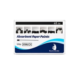 Sure Endo Paper Points - 6% #40 (Pack of 180)