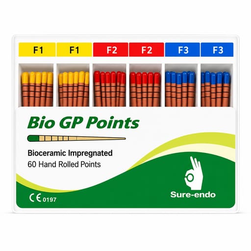 Sure Endo Universal Gutta Percha Points - Length Marked F1-F3 (Pack of 60)