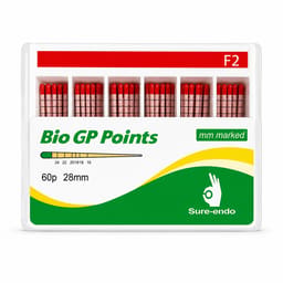 Sure Endo Universal Gutta Percha Points - Length Marked F2 (Pack of 60)