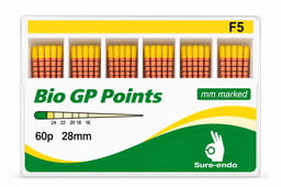 Sure Endo Universal Gutta Percha Points  - Length Marked F5 (Pack of 60)