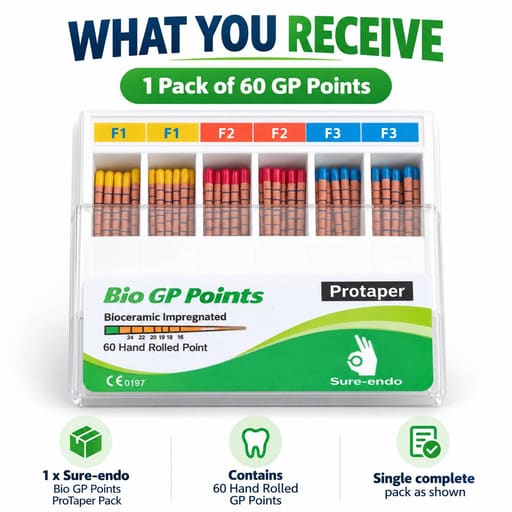 Sure Endo Universal Gutta Percha Points - Length Marked (Pack of 60)