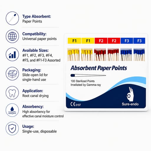 Sure Endo Universal Paper Points (Pack of 100)