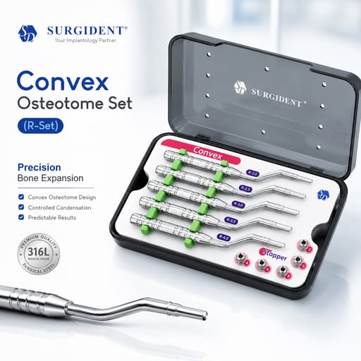 Surgident Convex Osteotome Set - R Set for Sinus Lift (SD-CONVEX)