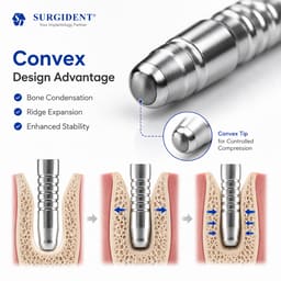 Surgident Convex Osteotome Set - R Set for Sinus Lift (SD-CONVEX) - 5