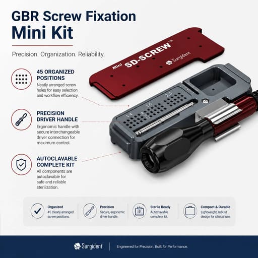 Surgident GBR Screw Mini Kit | 45 Screw Holes (SD-SCRMT)