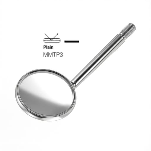 GDC Mouth Mirror Tops Plain Pack Of 12 Pcs - 3 (Mmtp3)