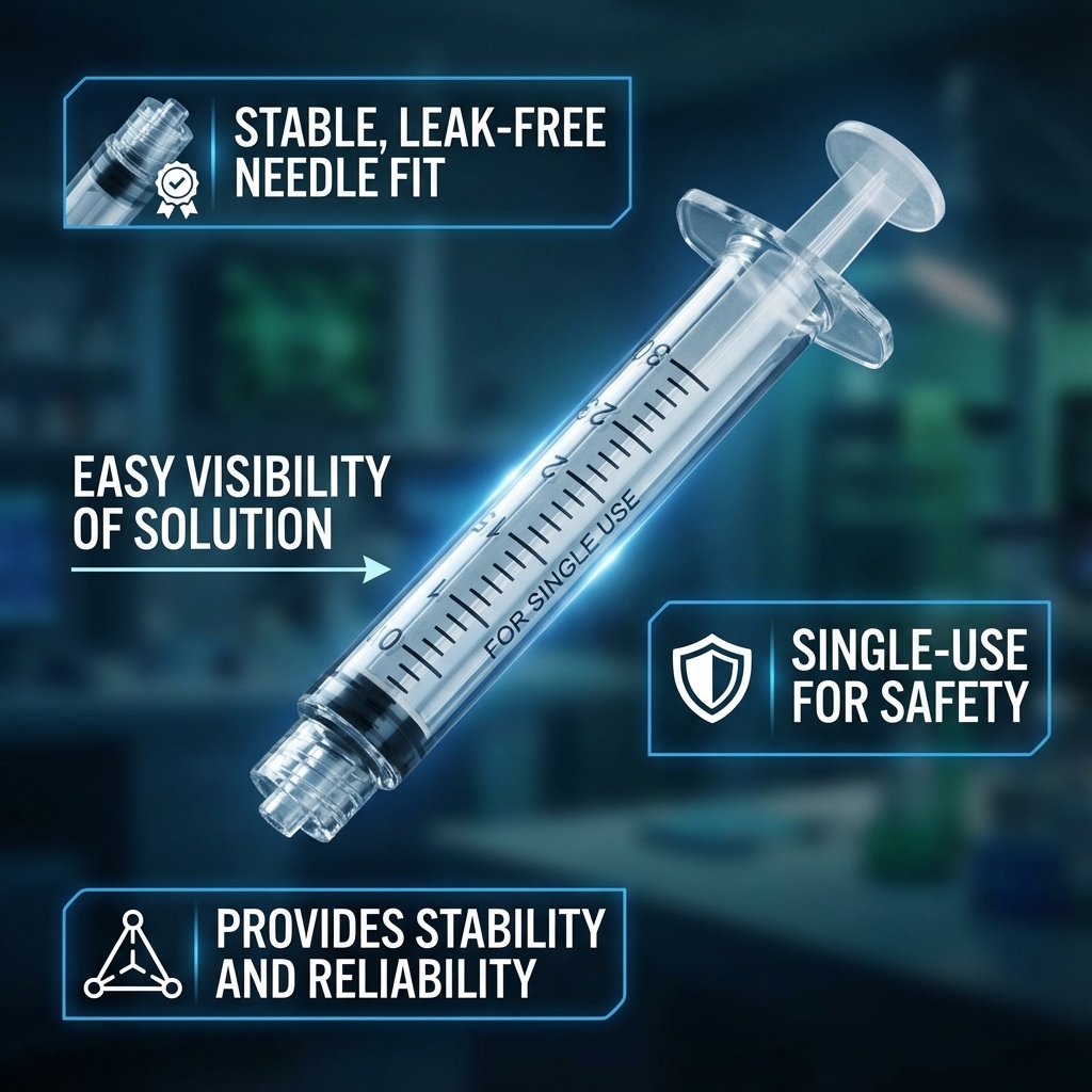 Dental Luer Lock Disposable Syringe Without Needle - 3ml (Pack of 10)