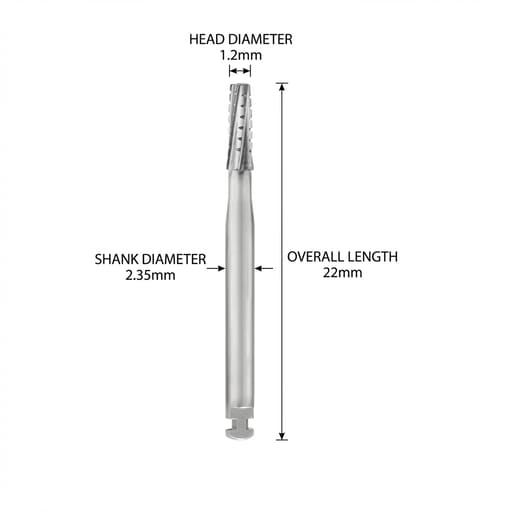 Prima Dental Carbide Burs (For Contra-Angle) 701 (Set Of 5 Burs)