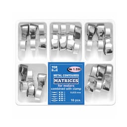 Tor Vm Contoured Metal Matrices Combined With Clamp For Molars (16 pcs) - No 1.550