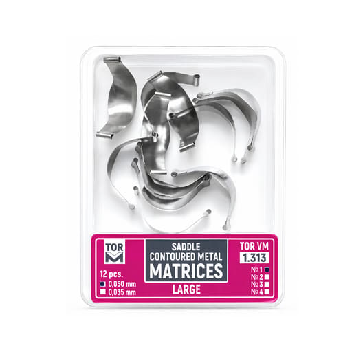Tor Vm Saddle Contoured Metal Matrices - Refills (Large) (12pcs) No 1.313 (H50)