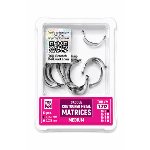 Tor Vm Saddle Contoured Metal Matrices - Refills (Medium) (12 pcs) No 1.312 (1) (H50)