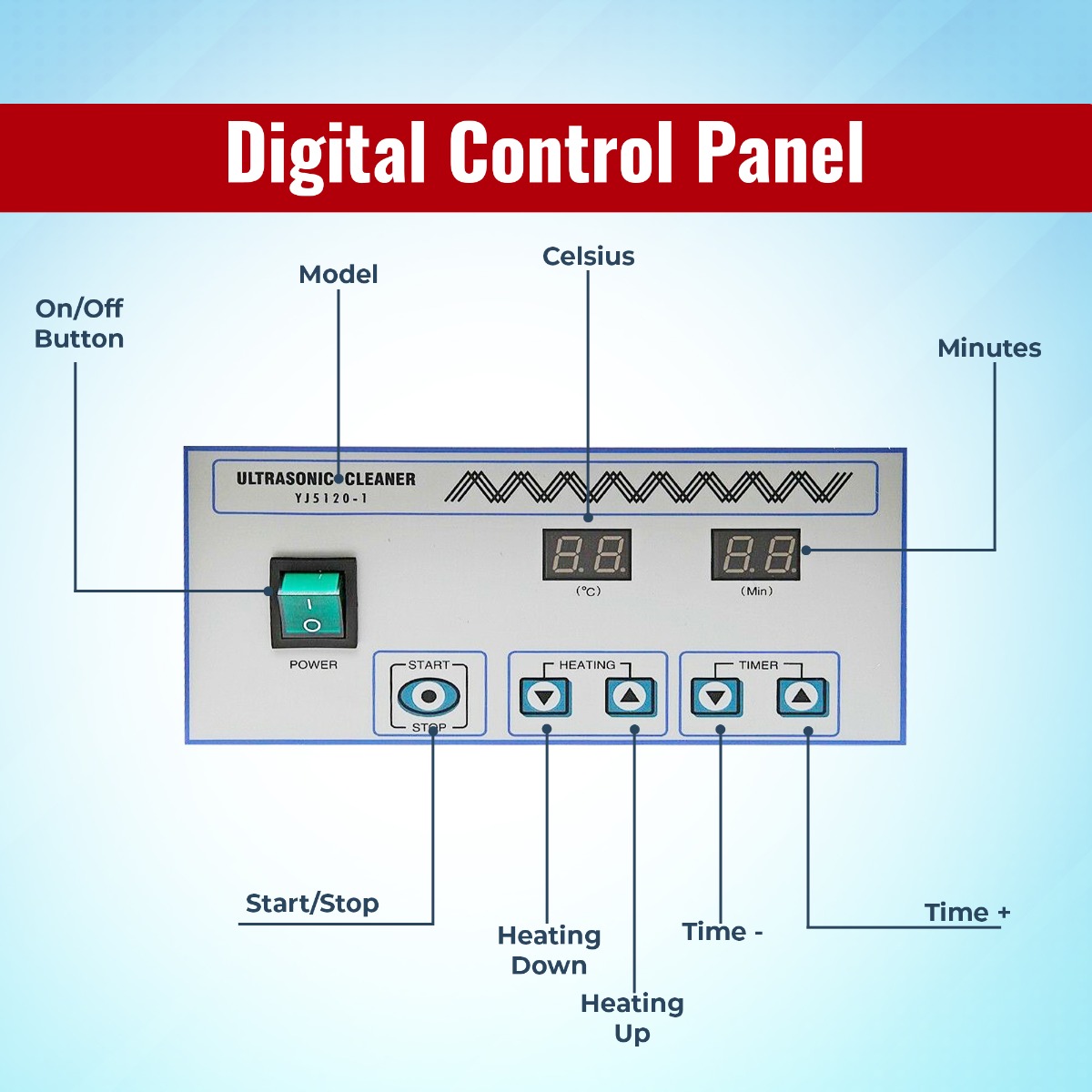 Waldent Ultrasonic Cleaner 5 Ltr Stainless Steel (5 Litres) Refurbished