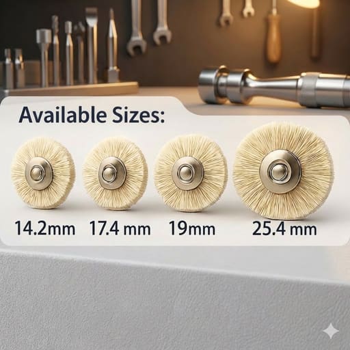 Jinguang White Denture Polishing Wool Brush HP