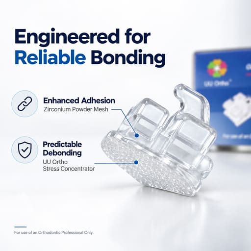 UU Ortho Mono Crystalline Sapphire Transparent Ceramic Brackets