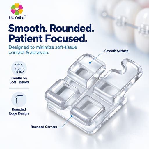 UU Ortho Mono Crystalline Sapphire Transparent Ceramic Brackets