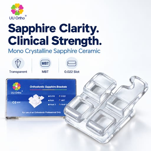 UU Ortho Mono Crystalline Sapphire Transparent Ceramic Brackets