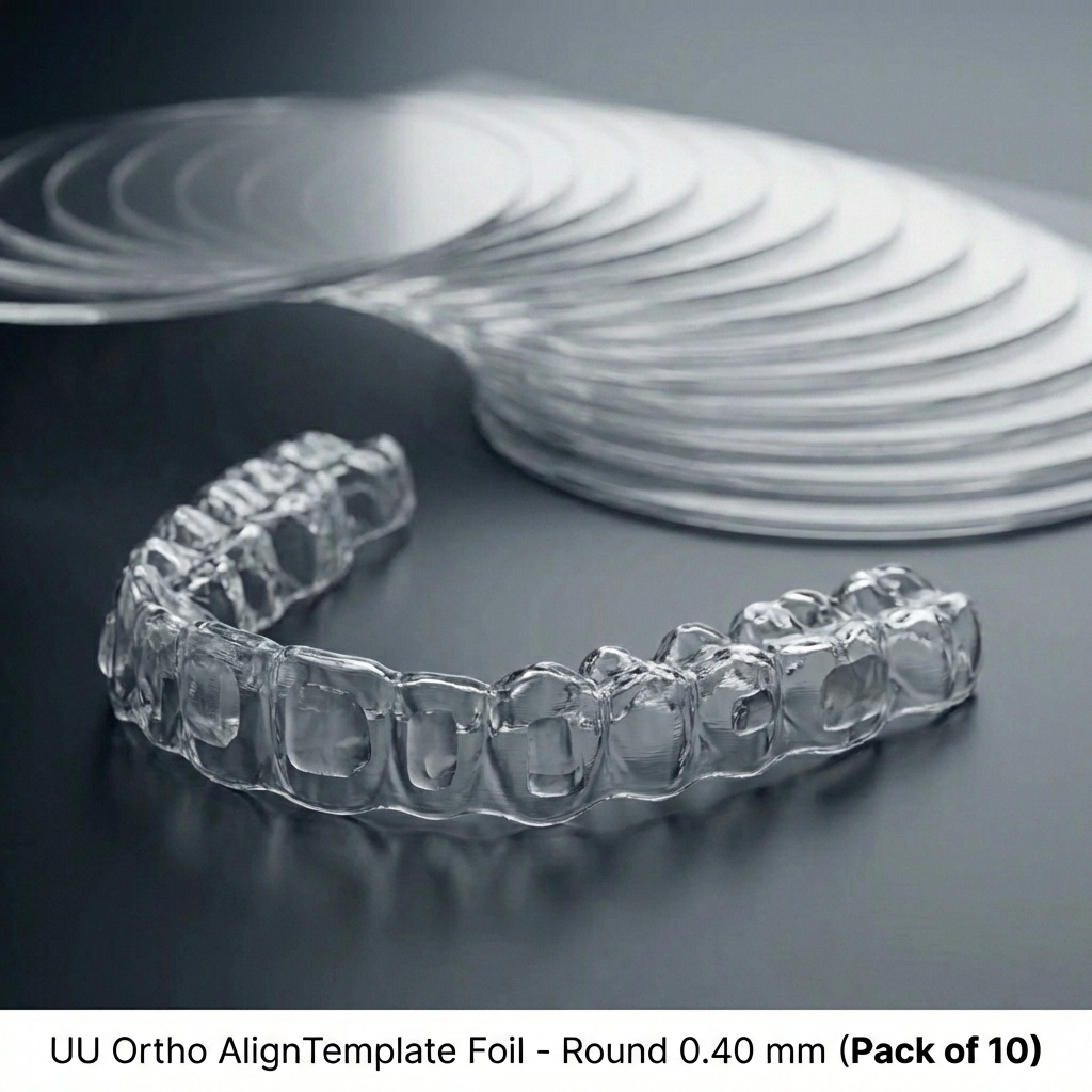 UU Ortho AlignTemplate Foil - Round 0.40 mm | For Composite Attachment Transfer (Pack of 10) (Code no. 121)