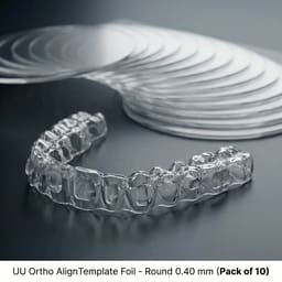 UU Ortho AlignTemplate Foil - Round 0.40 mm | For Composite Attachment Transfer (Pack of 10) (Code no. 121) - 2