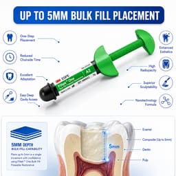 3M ESPE Filtek One Bulk Fill Restorative Syringe Shade A2 (Pack of 1)  - 5