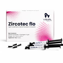 Vishal Dentocare ZircoTech Flo Light Cure Nanohybrid Flowable Composite Kit - 1