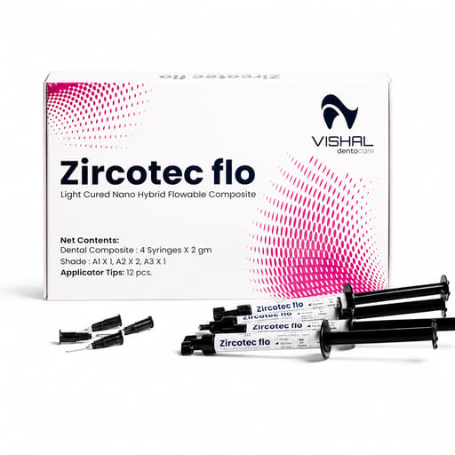 Vishal Dentocare ZircoTech Flo Light Cure Nanohybrid Flowable Composite Kit