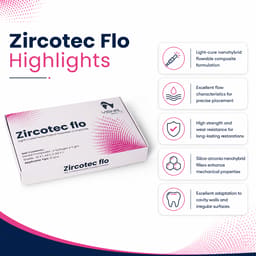 Vishal Dentocare ZircoTech Flo Light Cure Nanohybrid Flowable Composite Kit - 3