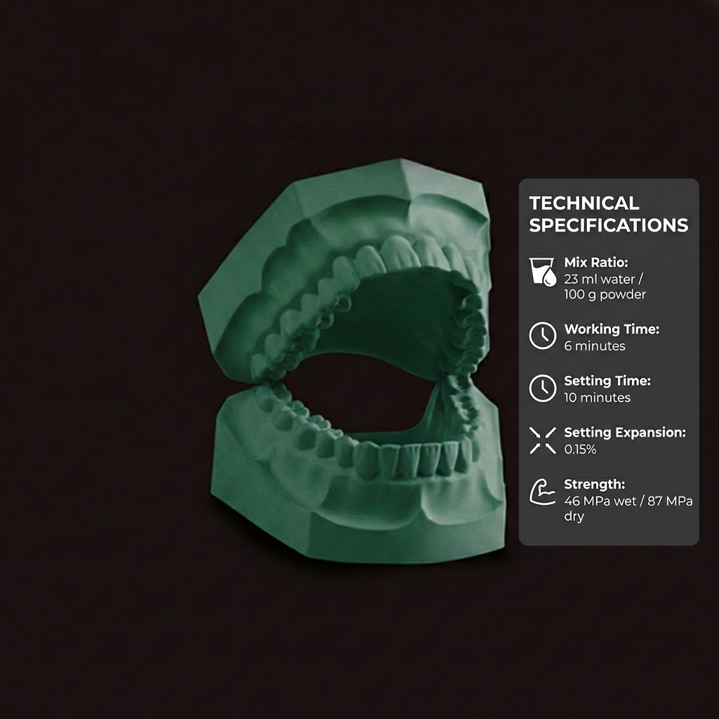 Labodent LabRock Dental Stone Type 3 Green - 1.5Kg