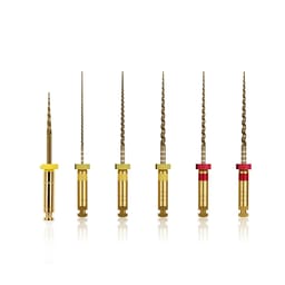 Waldent Wal-flex Gold Rotary Files 21mm Assorted (W1-W6) (Pack Of 6)
