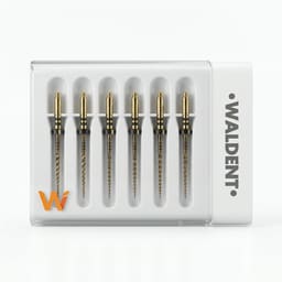 Waldent Wal-flex Gold Rotary Files 25mm -W12 (40/6%) (Pack Of 6)
