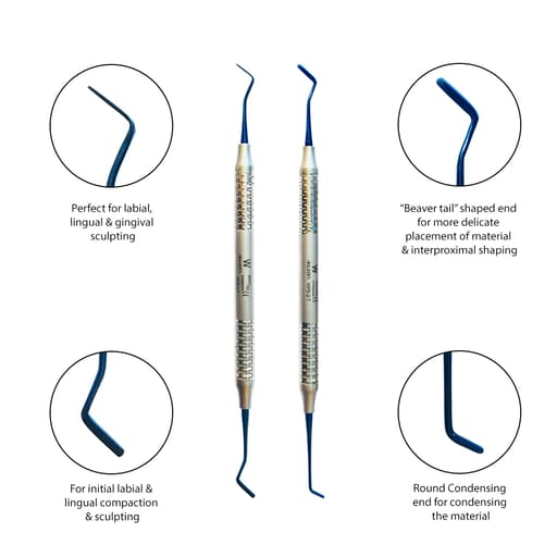 Waldent Plasma+ Composite Instrument Kit of 2 (K14/3)
