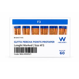 Waldent Bioactive Progressive Taper Gutta Percha Points (ProTaper Compatible) - Length Marked #F3