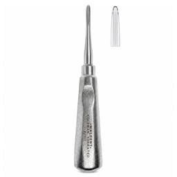 Waldent Coleman Straight Serrated Root Elevator with Shot Blast Handle (2/117) - 1