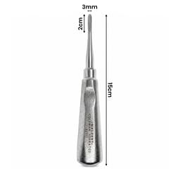 Waldent Coleman Straight Serrated Root Elevator with Shot Blast Handle (2/117) - 2