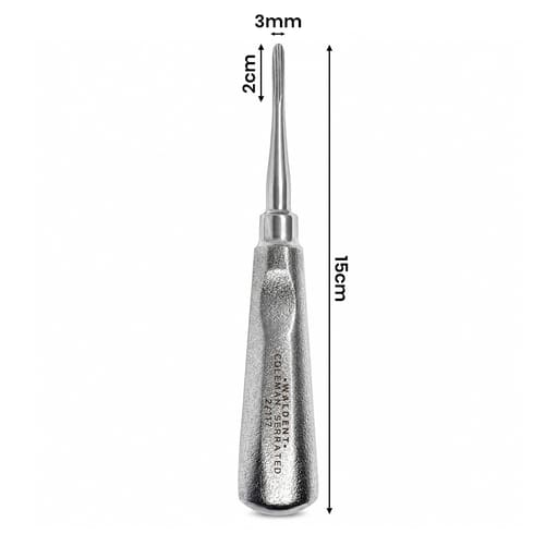 Waldent Coleman Straight Serrated Root Elevator with Shot Blast Handle (2/117)
