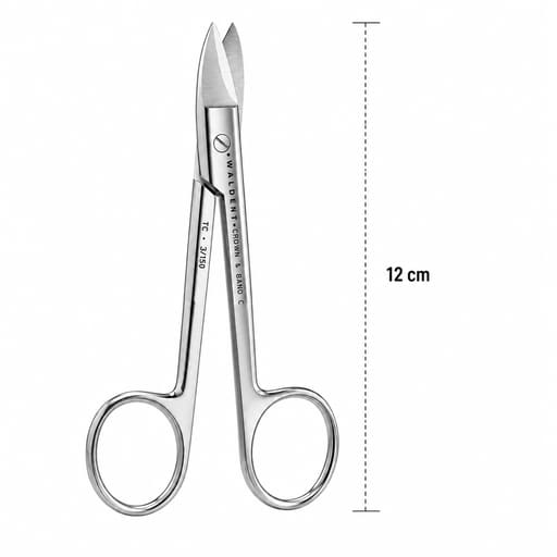 Waldent Crown & Band Scissors TC - Curved (3/150)