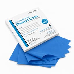 Waldent FlexiShield Rubber Dam Sheets Blue (Sanctuary) - Medium (6" x 6")