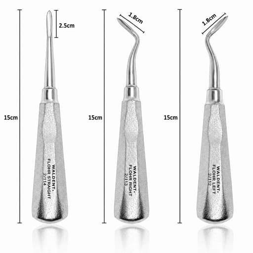 Waldent Flohr Root Elevators with Shot Blast Handle