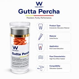 Waldent Gutta Percha Obturator Bars (Pack of 50) - 8