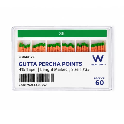 Waldent Gutta Percha Points 4% (Length Marked)