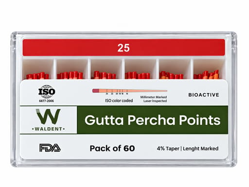 Waldent Gutta Percha Points 4% (Length Marked)