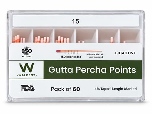 Waldent Gutta Percha Points 4% (Length Marked)