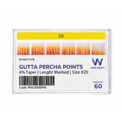 Waldent Gutta Percha Points 6% (Length Marked)
