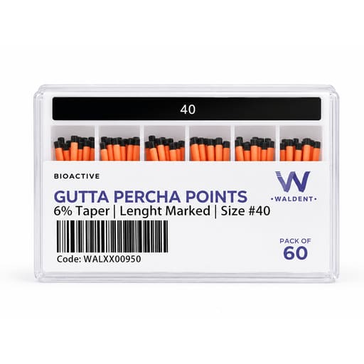 Waldent Gutta Percha Points 6% (Length Marked)