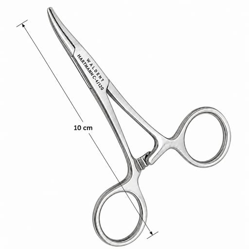 Waldent Hartmann Hemostats Baby Mosquito Curved - 10cm (4/120)